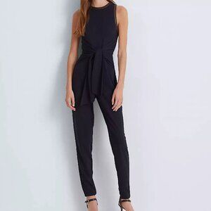 Women's Tie-Front Jersey Sleeveless Jumpsuit